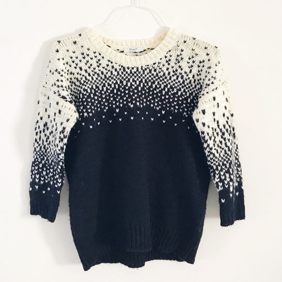 Madewell Sweaters - MADEWELL: black wool driftstitch sweater
